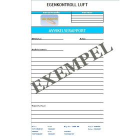 Avvikelserapport Ventilation Avvikelserapport ventilation