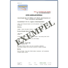 Offert Generalentreprenad Bygg offert generalentreprenad