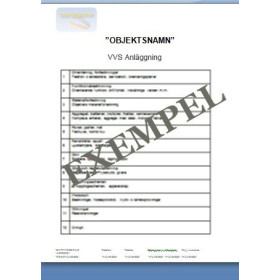 INDEX till Pärm VVS INDEX till pärm VVS