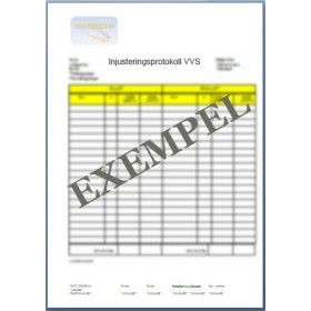 Flödesprotokoll VVS Injustering VVS