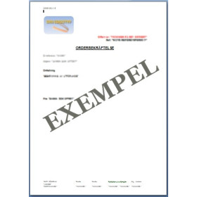 Orderbekräftelse VVS Orderbekräftelse VVS