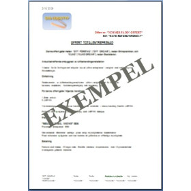 Offert Totalentreprenad Ventilation Offert Totalentreprenad