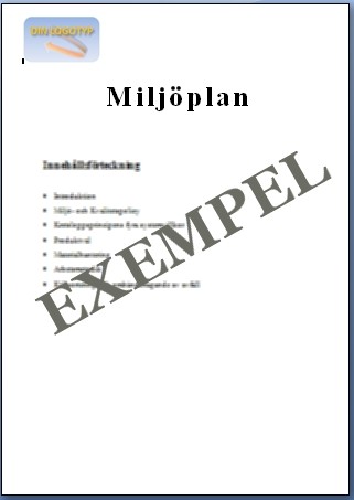 Miljöplan VVS